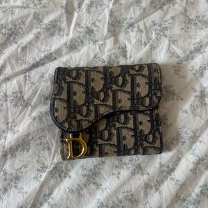 Dior Saddle Canvas Tri-Fold Wallet
